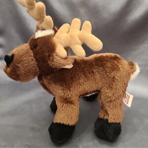 Ganz Webkinz Moose 9" Plush Reindeer Brown Antlers Stuffed Animal Toy NO CODE
